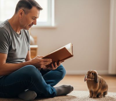Bond with a shy rabbit