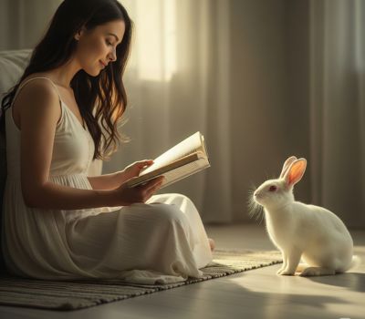 Bond with a shy rabbit