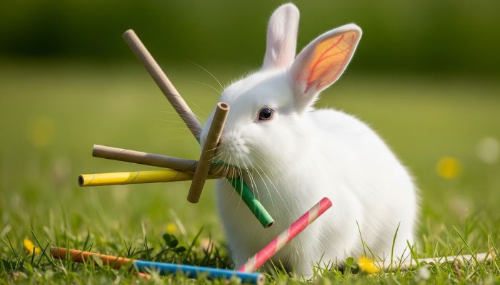 rabbit chewing
