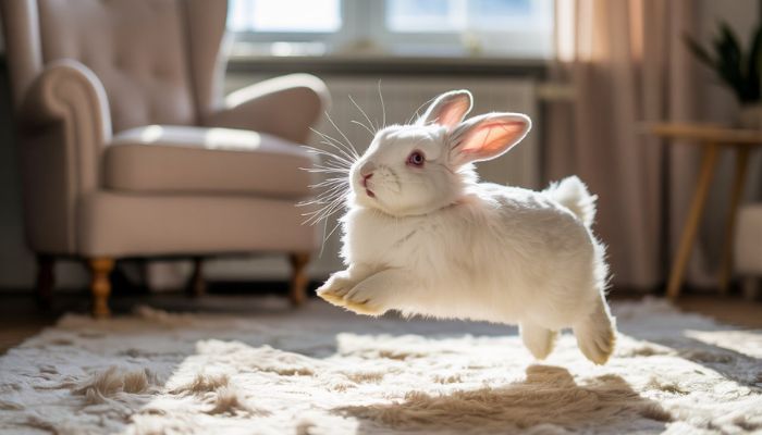 rabbit is enjoying