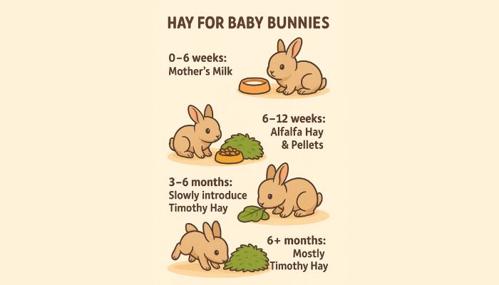 Baby bunny food – hay transition chart for bunnies.