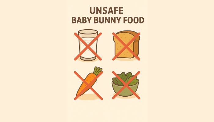 Unsafe baby bunny food – items baby rabbits shouldn’t eat.