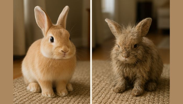 rabbit stopped grooming - sign of being sick