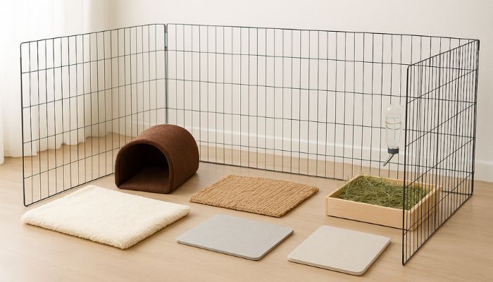Ideal rabbit sleeping area setup with multiple zones for better rabbit sleep