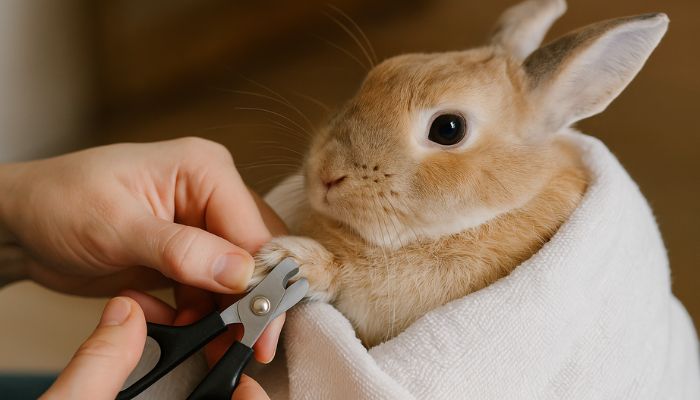  Step-by-step process of trimming a rabbit’s nails safely with close human supervision